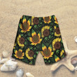 Weed Sunflower Native Pattern Hawaiian Short Version 2