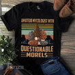 Mushroom amateur mycologist with questions morels Graphic Unisex T Shirt, Sweatshirt, Hoodie Size S - 5XL