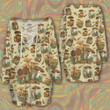 Mushroom psychedelic pattern Lace-Up Sweatshirt