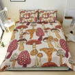 Mushrooms Color Pattern Quilt Bedding Set