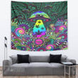 Weed mushroom psychedelic color Tapestry