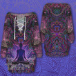 Yoga psychedelic color Lace-Up Sweatshirt