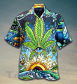 Weed psychedelic color Hawaiian Shirt