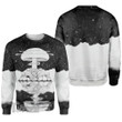 Mushroom Monochrome Fighting Deers And Big Mushroom On Starry Night 3D All Over Printed Shirt, Sweatshirt, Hoodie, Bomber Jacket Size S - 5XL