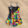 LGBT Pouring Rainbow Color Rolling Stone Rompers For Women