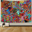 Trippy Psychedelic Art Colorful Hippie Tapestry