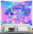 Magic Mushroom Art Hippie Trippy Psychedelic Tapestry