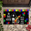 Autism Puzzle Father And Son Never Walk Alone Doormat