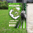 Weed bear welcom i hope you brought weed Garden Flag, House Flag