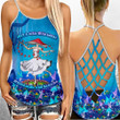 Just A Girl Who Loves Mushrooms And Dancing Criss-Cross Open Back Cami Tank Top