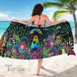 Weed mushroom psychedelic color All Over Print Beach Sarong