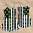 Weed american flag Rompers For Women