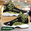 Skull weed camo pattern custom name 13 Sneakers XIII Shoes