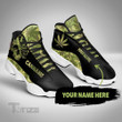 Skull Weed Camo Pattern Custom Name 13 Sneakers XIII Shoes