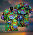 Mushroom Frogs Psychedelic Color Hawaiian Shirt