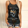 I Bet My Soul Smells Like Weed Criss-Cross Open Back Cami Tank Top