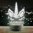 Weedicorn weed leaf unicorn Custom Shape Led Light