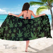 Weed leaf green pattern All Over Print Beach Sarong