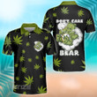 Weed Leaf Don't Care Bear Polo Shirt All Over Print Polo Shirt