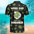 Weed Leaf Dad Don't Care Bear Polo Shirt All Over Print Polo Shirt