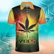 Weed vibes husband daddy protector stoner All Over Print Polo Shirt