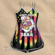 Weed dont care bear tie dye color Rompers For Women