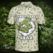 Weed Leaf Don't Care Bear Pattern All Over Print Polo Shirt