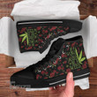 In a World Full of Rose Be a Weed Unisex High Top Canvas Shoes