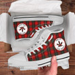 Christmas weed high life Unisex High Top Canvas Shoes