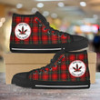 Christmas weed high life Unisex High Top Canvas Shoes