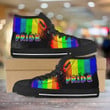 LGBT pride color pattern Unisex High Top Canvas Shoes