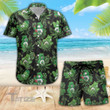 Weed Don't Care Bear Tropical Pattern Combo Summer Hawaiian Shirt and Shorts