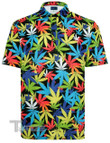 Weed leaf color pattern All Over Print Polo Shirt