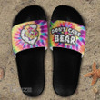 Weed Don't Care Bear Tie Dye Sandals