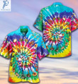 Mushroom Tie Dye Spiral All Over Printed Hawaiian Shirt Size S - 5XL