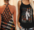 Native independence day american 4th july Criss-Cross Open Back Cami Tank Top