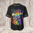 LGBT flag love is love Baseball Shirt
