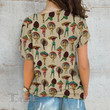 Mushroom Sexy Pattern Cross Shoulder T-shirt
