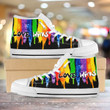 LGBT color love wins Unisex High Top Canvas Shoes