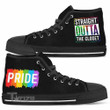 Avathread Lgbt Pride Gay Pride Equality Straight Outta The Closet Rainbow Unisex High Top Canvas Shoes