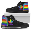 Rainbow Reigns Pride Lgbt Flag Style Canada Unisex High Top Canvas Shoes