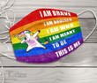 LGBT unicorn i am brave rainbow Face Mask PM 2.5 3pcs