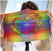 LGBT rainbow heart icon camo pattern Face Mask PM 2.5 3pcs