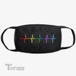 Gay Pride Lgbt Heartbeat Pulse Face Mask PM 2.5 3pcs