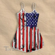 Weed Leaf Don't Care Bear American FLag Rompers For Women