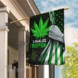Weed american flag independence day 4th july Garden Flag, House Flag