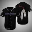 American Native Feather Pattern Baseball Shirt