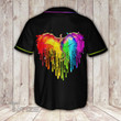 LGBT dragon rainbow color Baseball Shirt