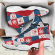 Weed Leaf Pattern American Flag Independence Day 4th July 13 Sneakers XIII Shoes