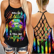 Weed LGBT Roll Me Criss-Cross Open Back Cami Tank Top